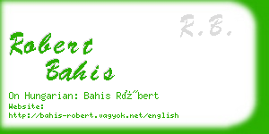 robert bahis business card